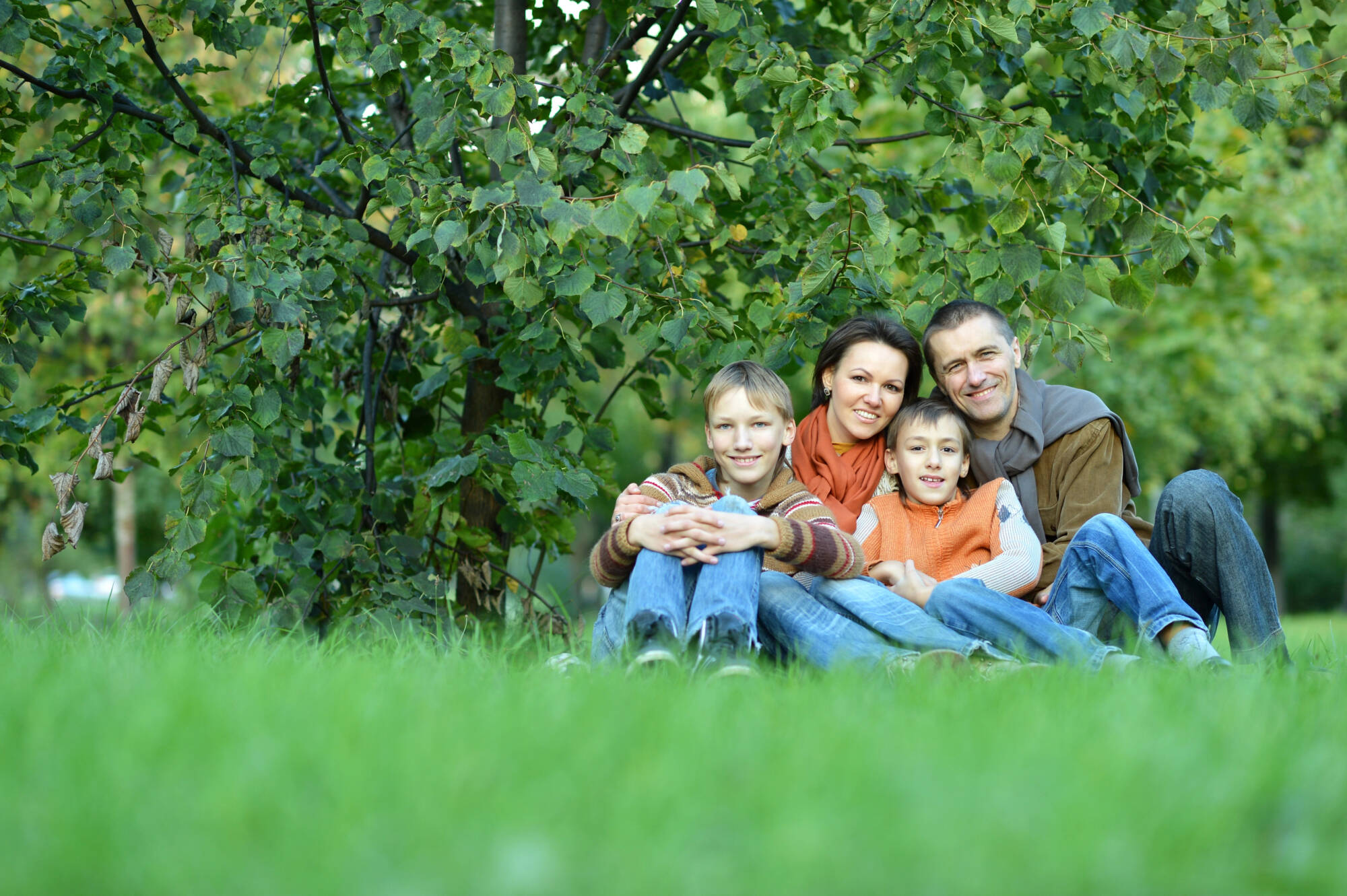 Family in the park